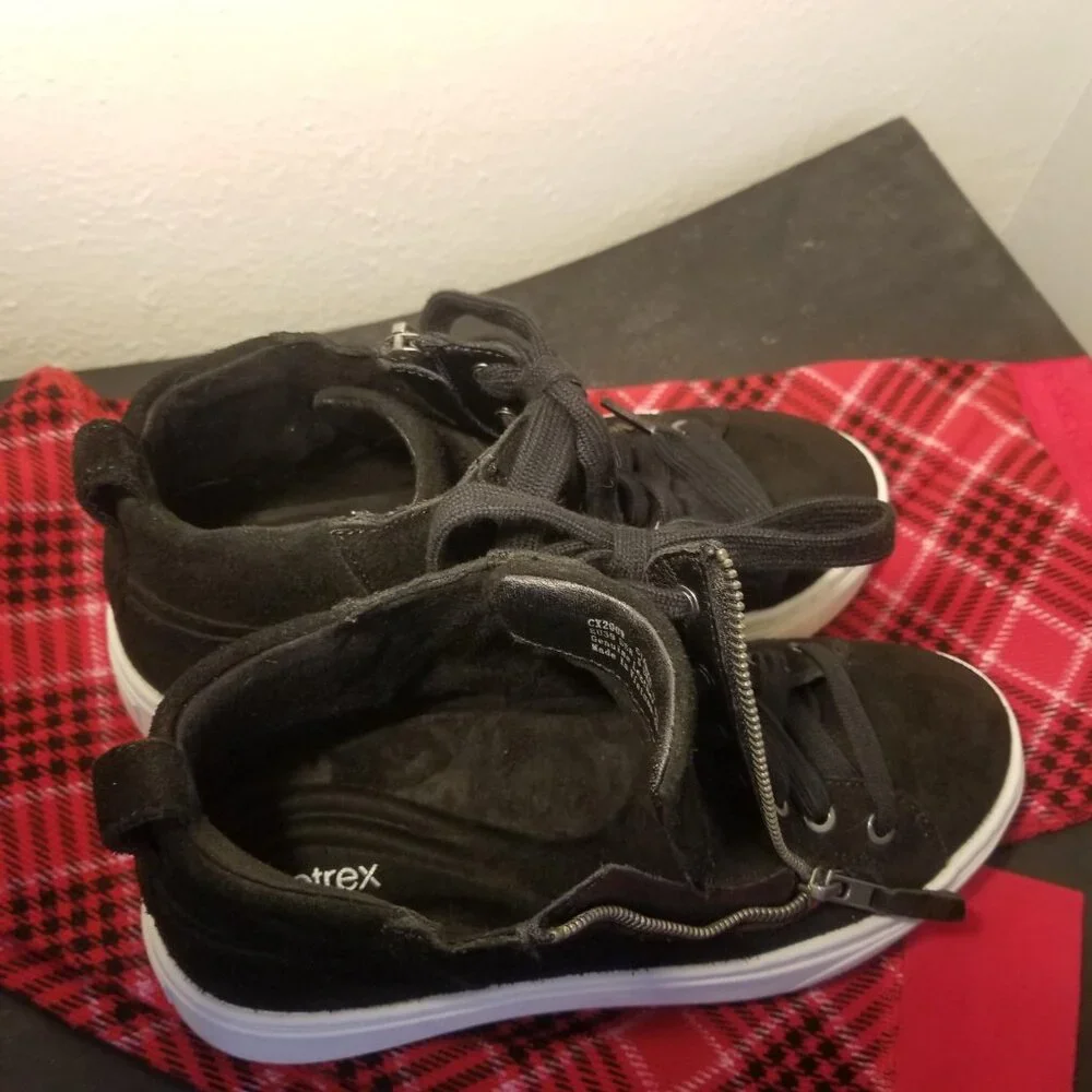 Aetrex Gianna Arch Support Platform Sneaker in Black Size 8.5 - Picture 8 of 14